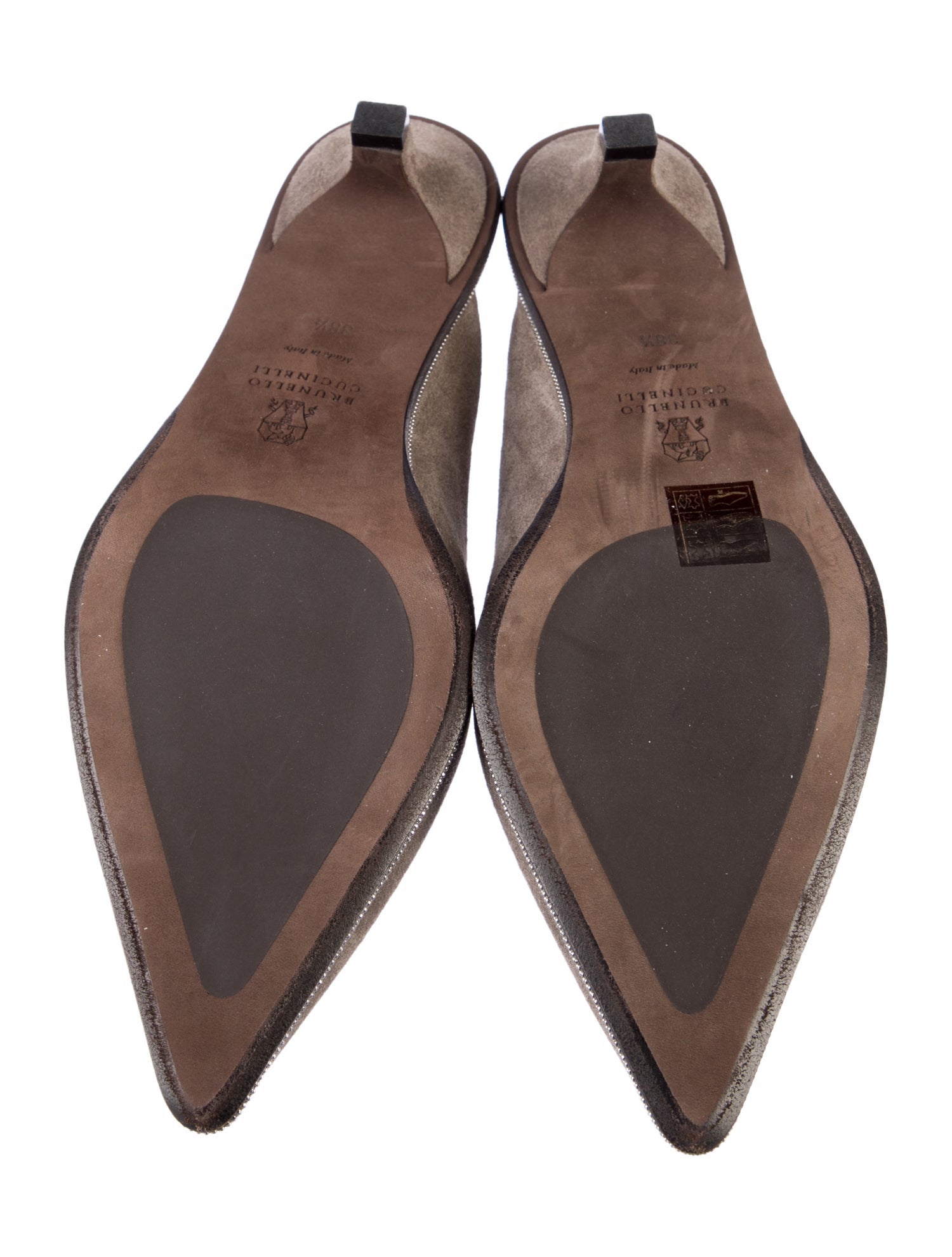 Brunello Cucinelli Monili Suede Mules